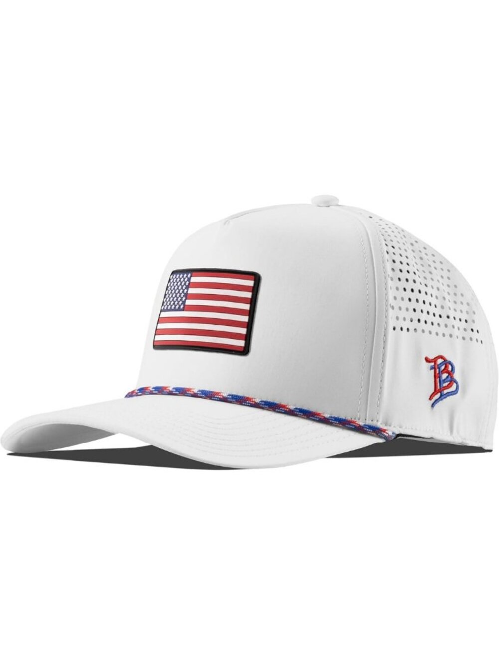 Men's Curved 5-Panel Rope Hat - Stylish Patriotic Design, Perfect for Outdoors